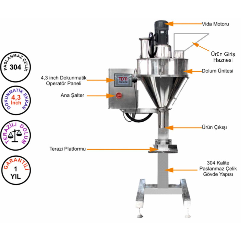 TERAZİLİ TOZ DOLUM MAKİNESİ